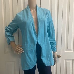 Adorable Blue Open Front Cardigan Jacket size M